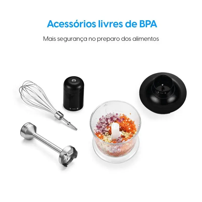 Mixer Power Inox 3 em 1 Elgin 1000W Mistura, Tritura e Bate